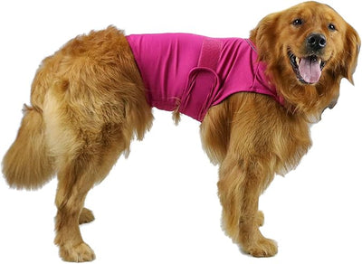 Comfort Dog Anxiety Relief Coat, Dog Anxiety Calming Vest Wrap for Thunderstorm,Travel,4th of July Fireworks,Vet Visits,Separation Anxiety Relief for Dogs (L,Rose)