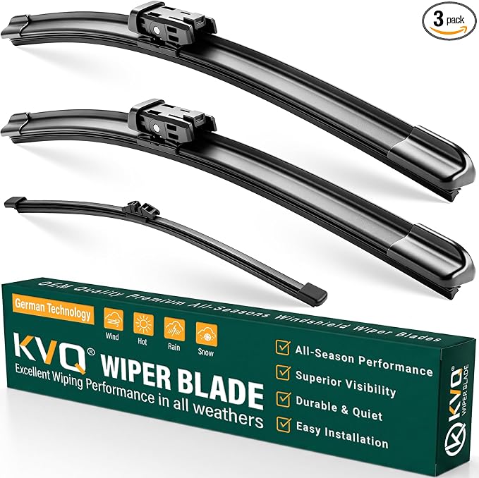 Windshield Wiper Blades Replacement for Volvo XC90 2016 2017 2018 2019 2020 2021 2022, Original Equipment Replacement Front Rear Wiper Blade Set - 24" 20" 15" (Set of 3)