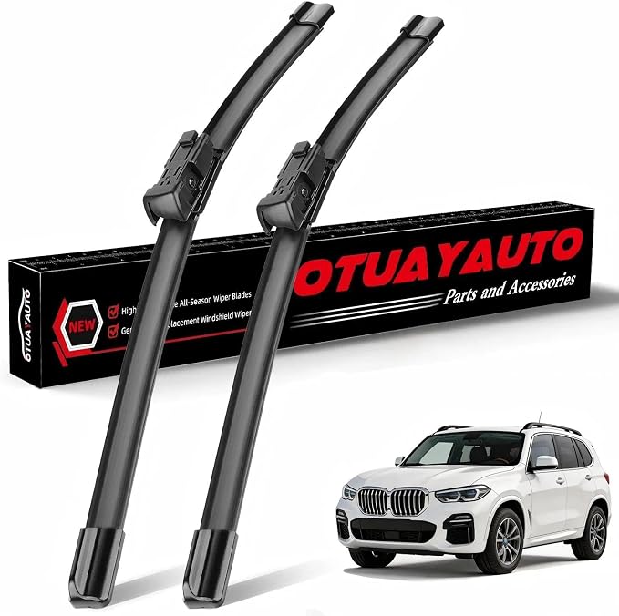 OTUAYAUTO Windshield Wiper Blades Replacement for 2019-2024 BMW X5 X6 X7 ALPINA XB7 All-Extreme Weather Performance Quiet No Trace Front Window Wipers Top Lock 26"+20" (Pcak of 2)
