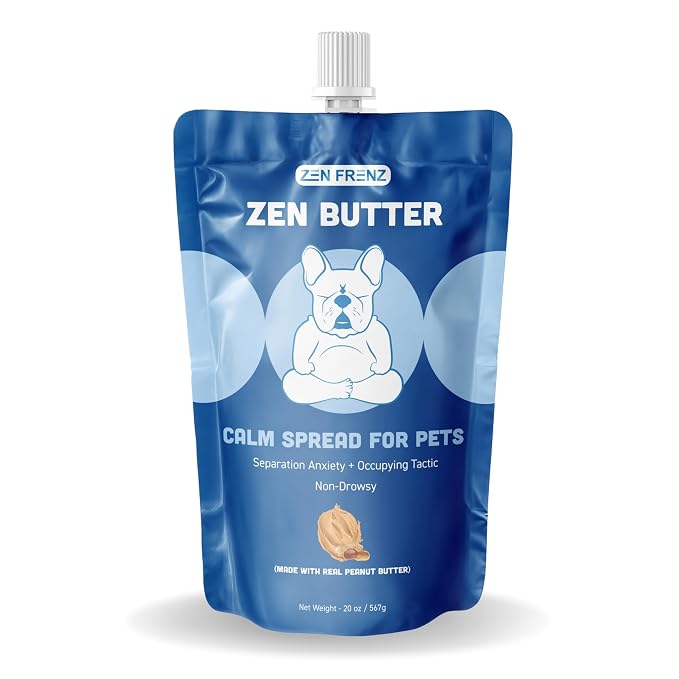Zen Butter - All-Natural Calming Peanut Butter Spread for Pets - 20oz Resealable Pouch
