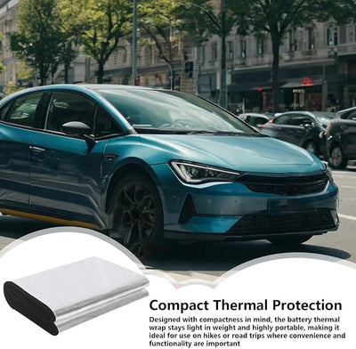 Battery Insulation 40.16×7.09 inch Fireproof Flexible Shield | Car Battery Insulation Blanket for Trailer Boat Marine Cold Weather Winter ATV Motorcycle Lawn Mower RV