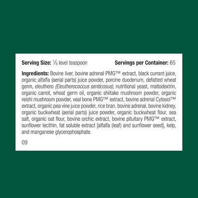 Standard Process Inc. Canine Adrenal Support - Nutritional Canine Supplement for Liver & Kidney Support - Powder Formula to Aid Dog's Adrenal Glands & Health - 25 g