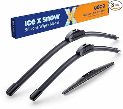 ICEXSNOW® Silicone Windshield Wiper Blades Replacement for 2016 2017 2018 2019 2020 2021 2022 Honda HR-V (Pack of 3) Automotive Replacement Windshield Wiper Blades, 26"+18"+10"(B)
