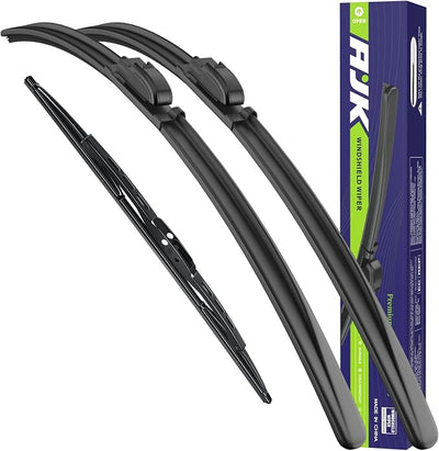AJK Front Windshield Wipers for Cadillac XT4 2019-2025 (24"+20"+12") | All-Weather OEM Quality Automotive Replacement Wiper Blades for My Car-Front and Rear Windows
