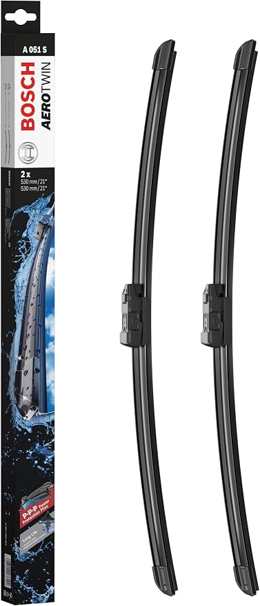 BOSCH 3397009051 AeroTwin Wiper Blade Combo Pack - Set of 2 (21" & 21") | Driver and Passenger Side Original Equipment Replacement Blades