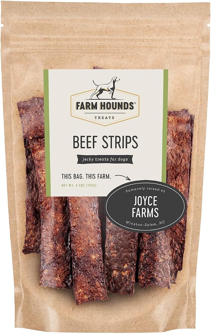 Beef Strips - Premium Natural Beef Jerky for Dogs - 100% Humanely Raised Cattle - Break-to-Size - Great for Training & Treats - No Added Fillers - Made in USA - 1 Pack