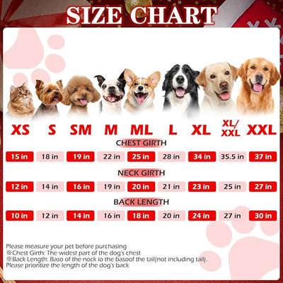 EXPAWLORER Plaid Dog Hoodie - British Style Warm Dog Sweater Shirt with Leash Hole,Pitbull Clothes Outfits,Winter Coat for All Breeds Puppy Girl Boy-Cat Apparel,Christmas Buffalo Check Medium