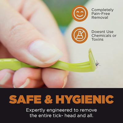 HomeSake Tick Remover Tool for Dogs, Cats & Humans, 9 Packs Tick Removal Kit + Identification Card & Keychain Hole, Safely Removes Entire Tick Head & Body, Easy Portable Tool for Pets & First Aid Kits