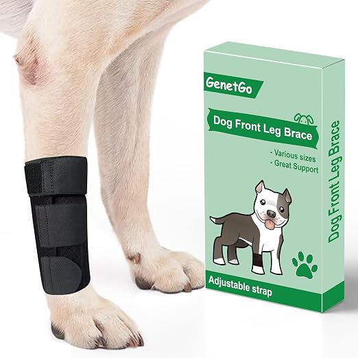 Dog Canine Front Leg Brace Paw Compression Sleeve Joint Wraps - Protects Wounds Stop Licking & Prevents Injuries, Sprains Helps with Loss of Stability from Arthritis - Medium