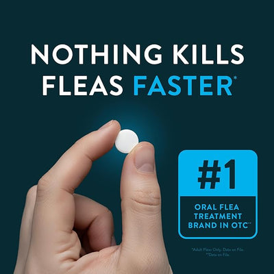 Capstar(nitenpyram) for Dogs Fast-Acting Oral Flea Treatment for Dogs 2-25 lbs, Vet-Recommended Medication Tablets Start Killing in 30 Minutes, 60 Doses
