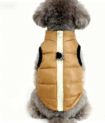 Winter Waterproof Windproof Vest Coat for Small Medium Dogs - Warm Jacket for Cold Weather (Not Suitable for Big Dogs) X-Brown XL