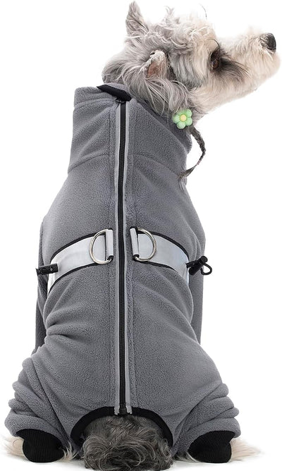 Dog Coats for Small Dogs, Polar Fleece Dog Pajamas Bodysuit for Small Medium Dogs, Dog Winter Jacket Dog Sweater Dog Vest for Small Dog, Dog Four-Legged Warm Clothes