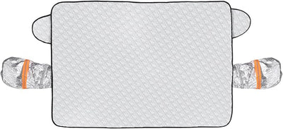 Car Windshield Snow Cover Magnetic 4-Layer Protection for Snow Ice Frost Sunlight Car Windshield Cover with Side Mirror Protector for Most Cars Sedan Compact SUV (57" x 43")