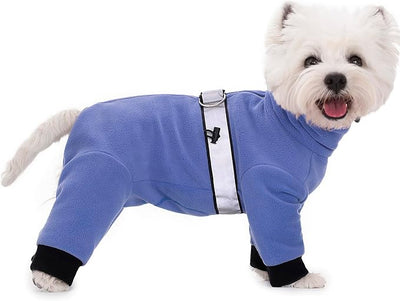 Polar Fleece Coats for Small Dogs, Four-Legged Pajamas Bodysuit for Small Medium Dogs, Winter Jacket Sweater Vest, Warm Clothes