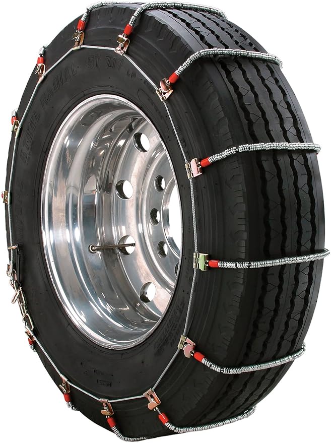 SCC TA1947 Alloy Radial Heavy Duty Truck Singles Tire Traction Chain - Set of 2