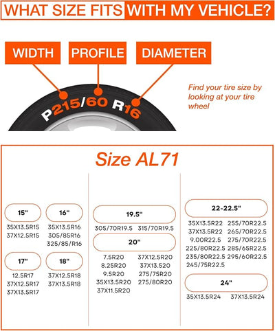 AutoSock AL71 Size-AL71 Tire Chain Alternative