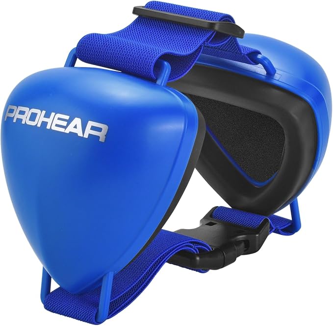 Dog Ear Muffs Hearing Protection for Dogs, NRR 28dB Noise Cancelling Headphones, Easy to Adjust Dog Hearing Protection Earmuffs for Thunder, Hunting, Tourism, Cars, Racing, (M, Blue)