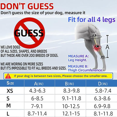 L Dog Leg Braces for Back Leg for Support with Cruciate Ligament Injury-Better Recovery with Dog Knee Brace for Torn Acl Hind Leg-Adjustable Hip Dysplasia Dog Acl Brace Hind Leg Rear