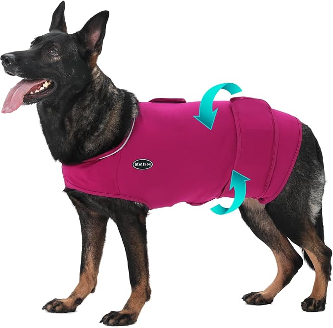 Meifsou Dog Anxiety Vest, Skin-Friendly Thunder Jacket for Dogs, Dog Calming Shirt for Thunder, Fireworks, Vet Visits and Separation - Keep Pet Calm Without Medicine & Training, Anti Anxiety for Dogs
