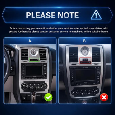 [4G+64G] Volxcereo Car Radio for Chrysler 300 300C 2005-2010 | 9 inch Android Touchscreen Stereo with Carplay & Android Auto, GPS Navigation, WiFi, Bluetooth, SWC, FM/RDS