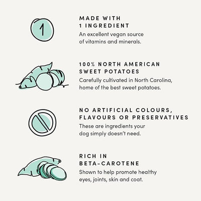 Crumps Naturals Sweet Potato Chews 612g/21.6oz