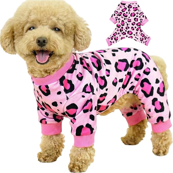Dog Onesie & Pajamas for Small Medium Dogs, Ultra-Premium Pjs XL | Vet-Approved Hypoallergenic Polyester, Lightweight, Breathable & Won't Overheat, Gentler on Skin, Size XL (Pet: 14-18lbs)