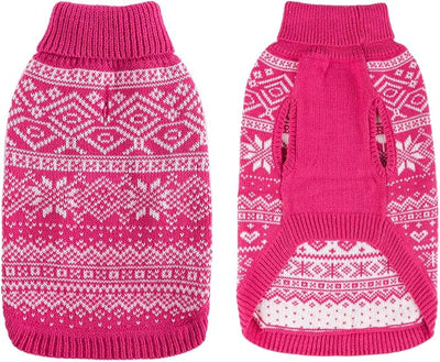 HOMIMP Dog Sweater Argyle - Warm Sweater Winter Clothes Puppy Soft Coat, Ugly Dog Sweater for Small Medium and Large Dogs, Pet Clothing Boy Girl
