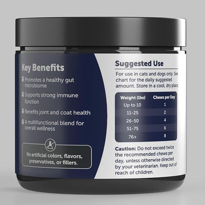 AnimalBiome Super Shield 9-in-1 Probiotic Soft Chews for Dogs, Trout Flavor – Allergy, Joint & Immune Support, Omega 3, Chewable Probiotic, Prebiotic, Postbiotic, Skin & Coat Health, 120 Count