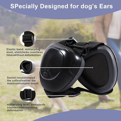 Dog Ear Muffs, Dog Earmuffs Noise Protection, 29dB NRR Noise Canceling Ear Muffs for Dog, Dogs Headphones