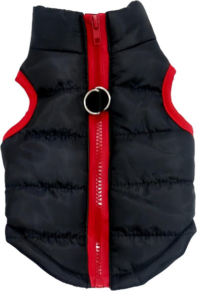 Winter Waterproof Windproof Vest Coat for Small Medium Dogs - Warm Jacket for Cold Weather (Not Suitable for Big Dogs) X-Black XL