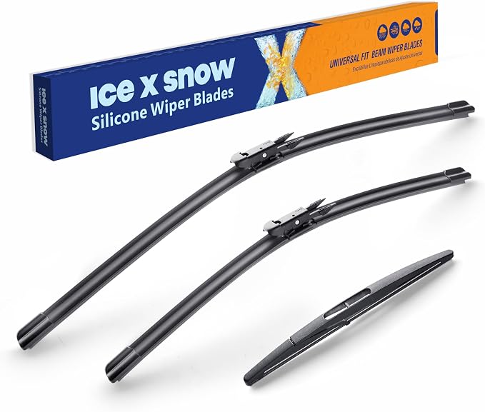 ICEXSNOW® Silicone Windshield Wiper Blades Replacement for Chevrolet Chevy Sonic 2012 2013 2014 2015 2016 2017 Automotive Replacement Windshield Wiper Blades (26"+15"+11" Front Rear Wiper Blade Set)