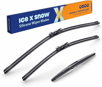 ICEXSNOW® Silicone Windshield Wiper Blades Replacement for Chevrolet Chevy Sonic 2012 2013 2014 2015 2016 2017 Automotive Replacement Windshield Wiper Blades (26"+15"+11" Front Rear Wiper Blade Set)