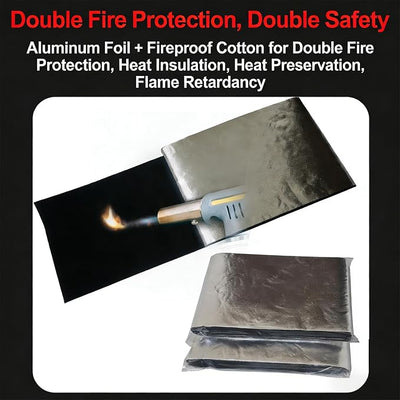 Flexible Aluminum Car Battery Insulation Thermal Cover Blanket Flame Resistant Barrier for Protected