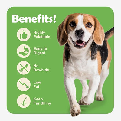 MON2SUN Dog Treats, 4-4.5 Inch Chicken and Duck Wrapped Cod Fillets, Rawhide-Free, Soft and Training Treats for Small Dogs, 10.58 oz (30 Count)
