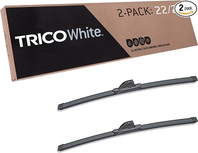 TRICO White™ (35-2222) 22 Inch Pack of 2 Automotive Replacement Windshield Wiper Blades for My Car Super Premium All Weather Beam Blade for Select Vehicle Models