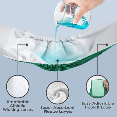 Wegreeco Washable Dog Diapers - Washable Male Dog Belly Wrap- Pack of 3 - (Blue,Green,Purple,Large)
