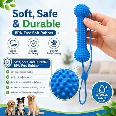 2Pcs Dual-Action Canine Dental Prop,Dog Toys Dual-Action Teeth Cleaning Mouth Prop,Pet Oral Care for Small,Dog Mouth Opener for Medium and Large Dogs