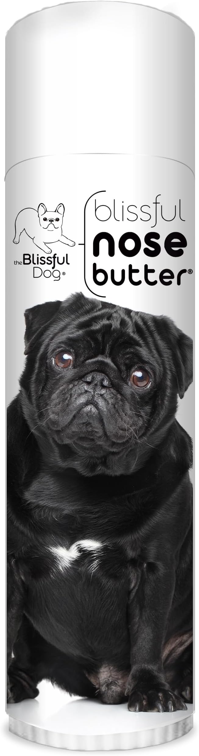 Black Pug Nose Butter for Dry, Cracked Skin, Lick-Safe Dog Nose Balm with Moisturizing Shea Butter, Almond, Olive, and Essential Oils, Pet Supplies, Uncented, 0.50 oz.