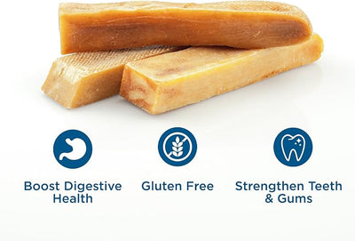 Best Bully Sticks Yak Cheese Himalayan Dog Chews - Large 4 Count (Pack of 1) - Natural, Lactose Free Cheese, Odor-Free, Long-Lasting Snack