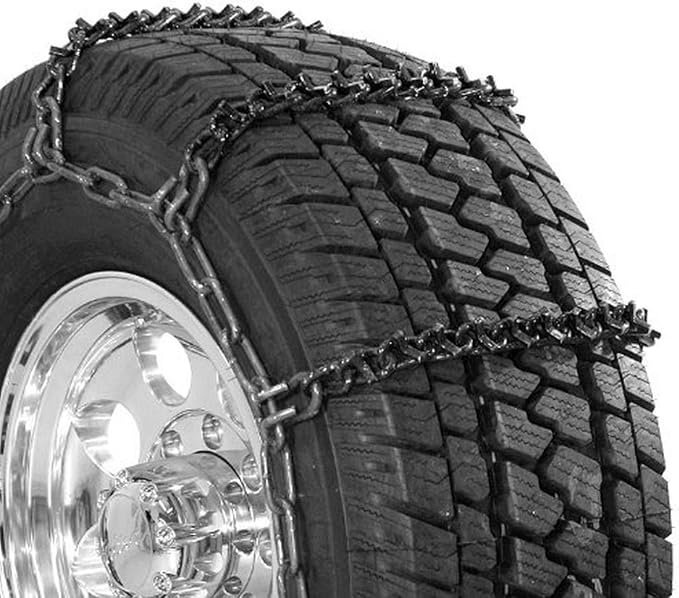 SCC QG3829 Quik Grip Wide Base V-Bar Type RD Light Truck Tire Traction Chain - Set of 2