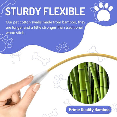 600pcs Professional Dog Ear Swabs, Specially Designed for Dogs (Large)