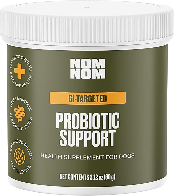 Dog GI-Targeted Probiotic Support - with Prebiotic Fiber, Inulin, and Saccharomyces boulardii - Gut Health Dog Probiotics for Gastrointestinal and Stomach Relief (GI Powder)