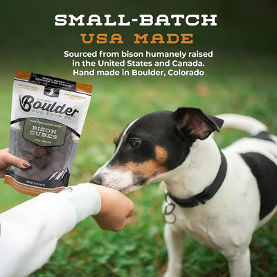 Bison Dog Treats Single Ingredient Healthy Dog Treats - All Natural, Vet Approved, Grain Free, Nutritious Made in USA (Bison Lung, 5oz)
