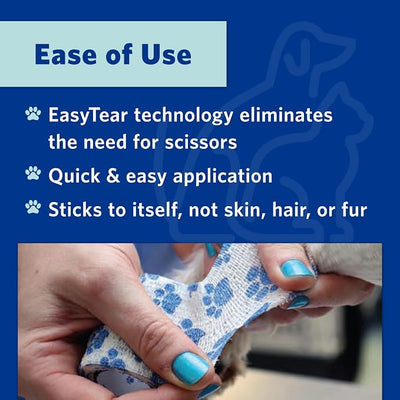 OVIK Health Petflex Pet Pack – Flexible Self-Adhesive Bandage for Wound Care – First Aid Wrap for Small Animals Like Dogs, Cats, & Other House Pets - 2 inch, 36 Rolls