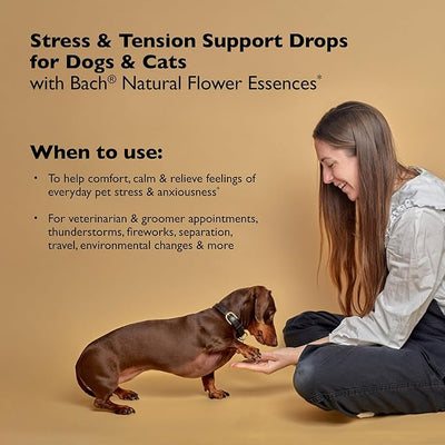 RESCUE Remedy Pet Dropper - 10mL, Pack of 2 - Stress & Tension Support for Dogs & Cats with Bach Natural Flower Essences - Sedative-Free, Homeopathic Liquid Formula - for All Breeds, Ages & Weights