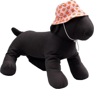 THE WORTHY DOG Peachy Keen Hat for Dogs – Lightweight Pet Sun Hat with Adjustable Chin Strap, Soft Brim & Bright Colors - Peach, X-Large