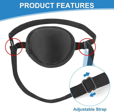 Dog Eye Patch - Protective Cover for Injuries,Post-Surgery Recovery,Adjustable Eye Patch for Small Dogs & Cats (2)