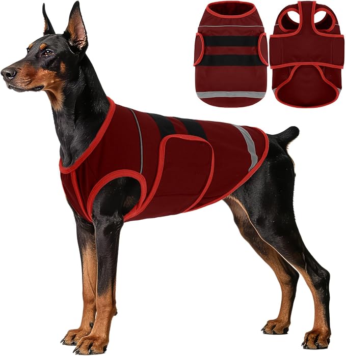 Dog Anxiety Vest, Dog Thunder Jacket Anxiety Calming Vest | Dog Depression & Anxiety Relief,Adjustable,Reflective Strips,for Thunderstorms,Fireworks,Separation,Vet Visit & Grooming