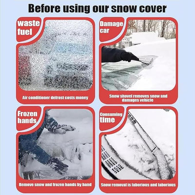 Car Windshield Cover for Lincoln Navigator 2018 2019 2020 2021, Magnetic All Weather Front Window Cover Protects from Snow Ice and Frost Windscreen Winter Car Accessories
