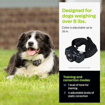 Premier Pet In-Ground Add-A-Dog Collar - Add-On for Premier Pet In-Ground Electric Fence, Adjustable Waterproof Collar for Small, Medium, & Large Dogs, 4 Static Correction Levels, Replaceable Battery